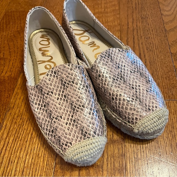 Sam Edelman Kesia Espadrille Flats Slip On Snakeskin Women’s 7M - Picture 9 of 11